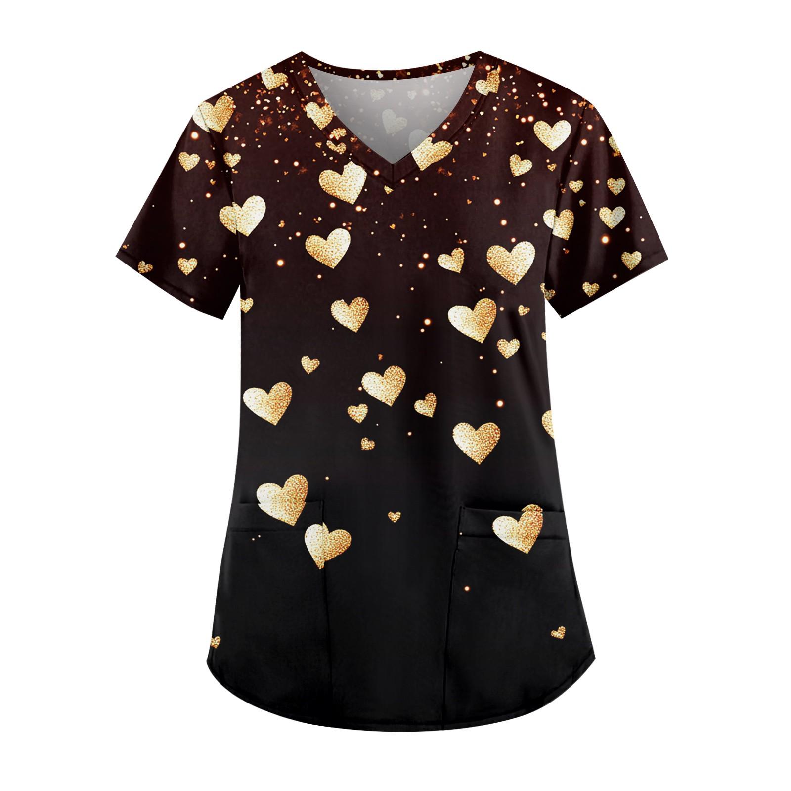 Женская симпатичная рабочая одежда с принтом, V-образным вырезом, двухслойными карманами, базовым коротким рукавом, пуловером на Рождество XXL чёрный
Женская симпатичная рабочая одежда с принтом, V-образным вырезом, двухслойными карманами, базовым коротким рукавом, пуловером на Рождество XXL чёрный