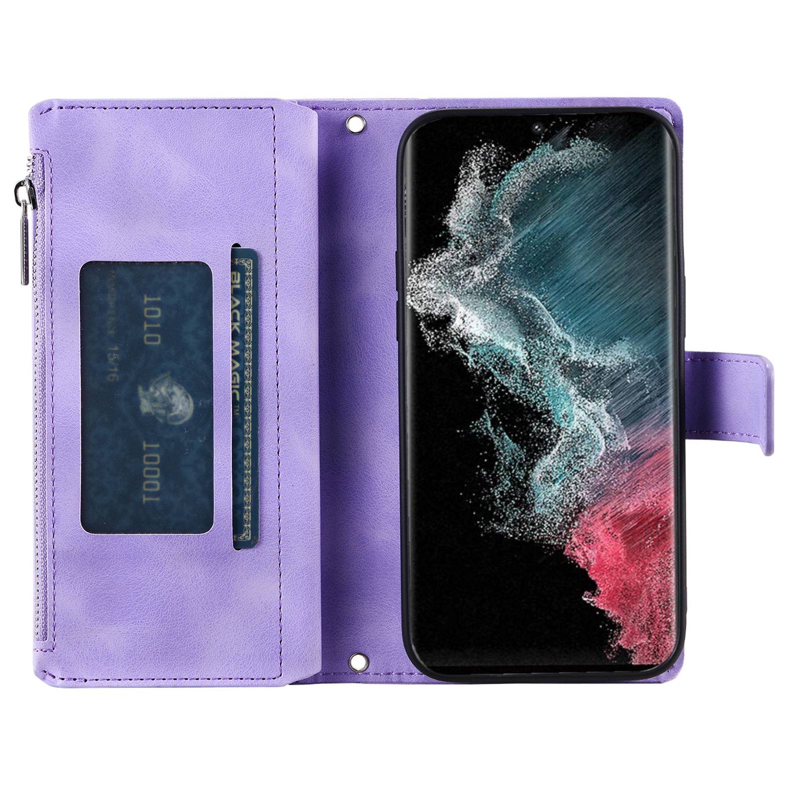For Samsung Galaxy S22 Ultra 5G Zipper Pocket Phone Case,Mandala Flower Imprinted PU Leather Stand Cover Multiple Card Slots Wallet Purple
For Samsung Galaxy S22 Ultra 5G Zipper Pocket Phone Case,Mandala Flower Imprinted PU Leather Stand Cover Multiple Card Slots Wallet Purple