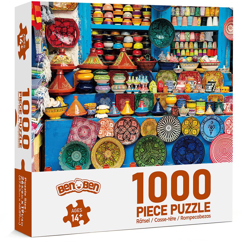 1000 Piece Jigsaw Puzzle for Adults, Moroccan Pottery, Jigsaw Puzzle with Letters on Back Challenging Puzzle for Game Home night United States
1000 Piece Jigsaw Puzzle for Adults, Moroccan Pottery, Jigsaw Puzzle with Letters on Back Challenging Puzzle for Game Home night United States