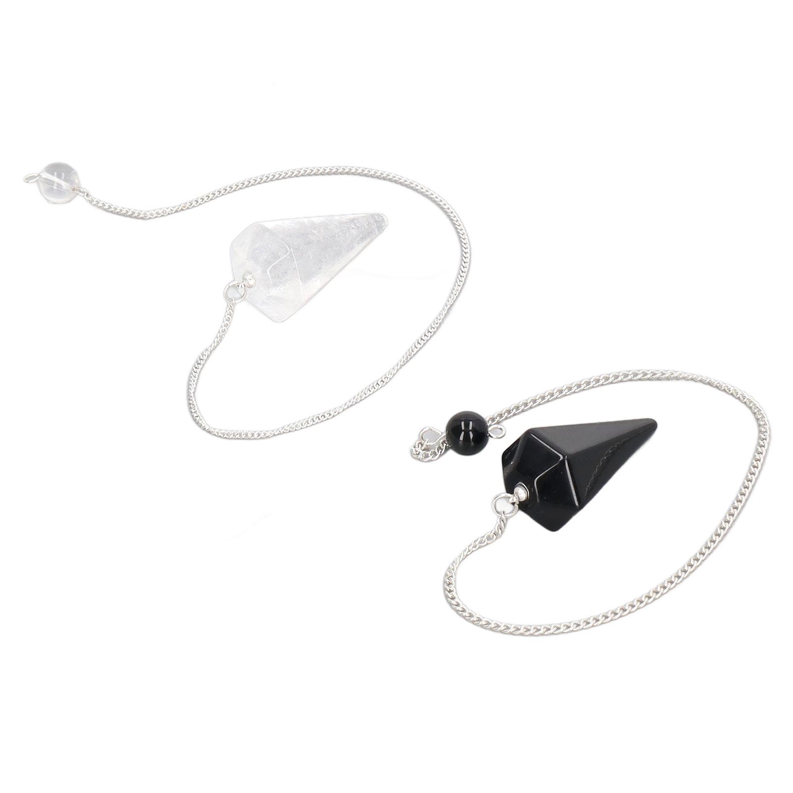 2Pcs Healing Crystal Necklace White Black Natural Crystal Hexagonal Pointed Crystal Necklaces for Meditation Healing
2Pcs Healing Crystal Necklace White Black Natural Crystal Hexagonal Pointed Crystal Necklaces for Meditation Healing