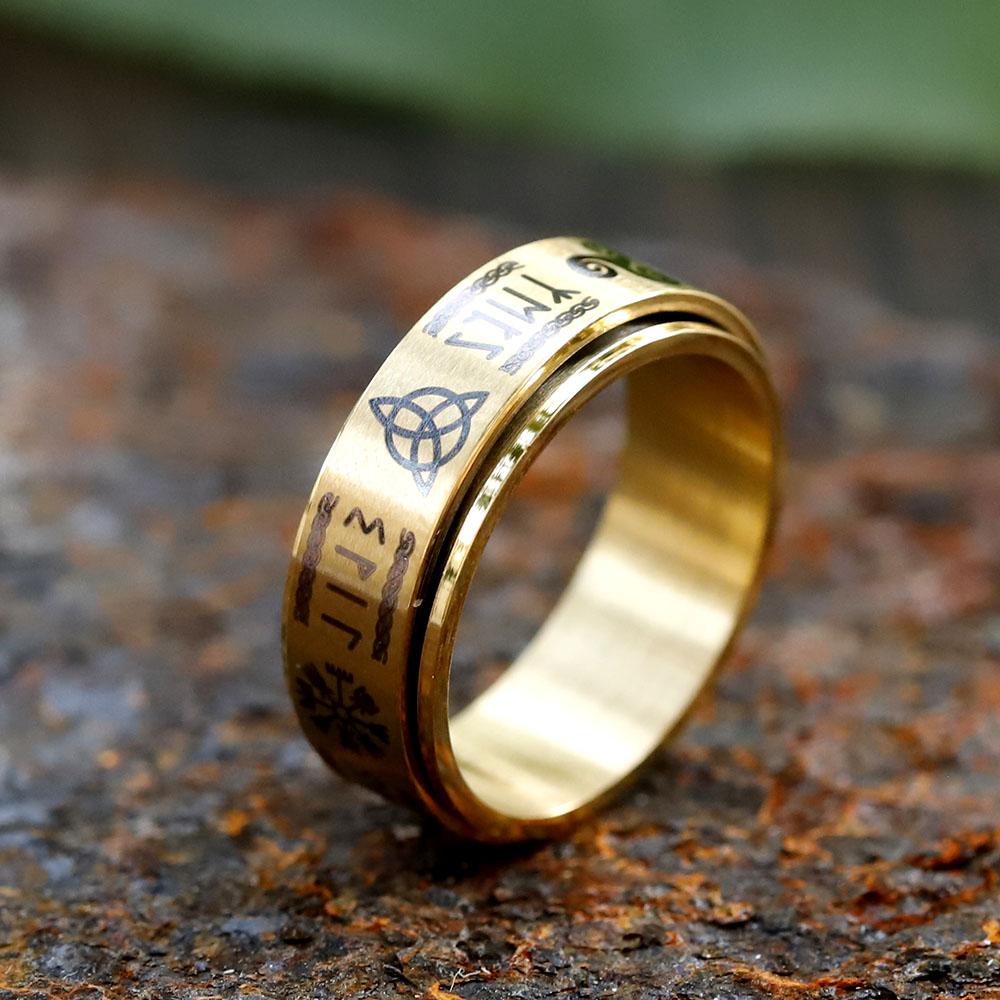 New Scandinavn 316L Stainless Steel Viking Vegvisir and Valknut rune Ring For Men Fashion Amulet Jewelry Gift 7 золотой
New Scandinavn 316L Stainless Steel Viking Vegvisir and Valknut rune Ring For Men Fashion Amulet Jewelry Gift 7 золотой