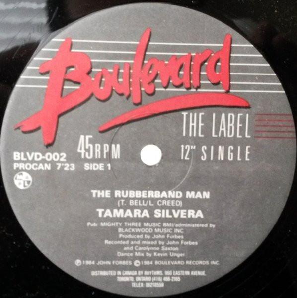 12inch Record TAMARA SILVERA The Rubberband Man BLVD002 Boulevard Recor 1985 Canada Dance Electronica Used
12inch Record TAMARA SILVERA The Rubberband Man BLVD002 Boulevard Recor 1985 Canada Dance Electronica Used