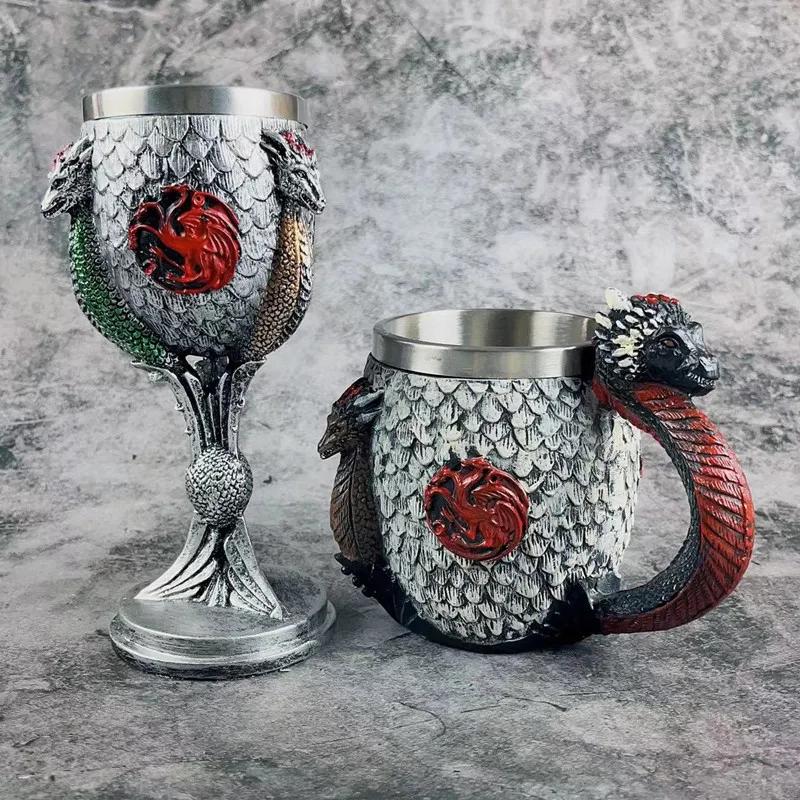 Game of Thrones A Song of Ice and Fire 3D Stereoscopic Carving Personality Three Sided Dragon Beer Mug Goblet
Game of Thrones A Song of Ice and Fire 3D Stereoscopic Carving Personality Three Sided Dragon Beer Mug Goblet