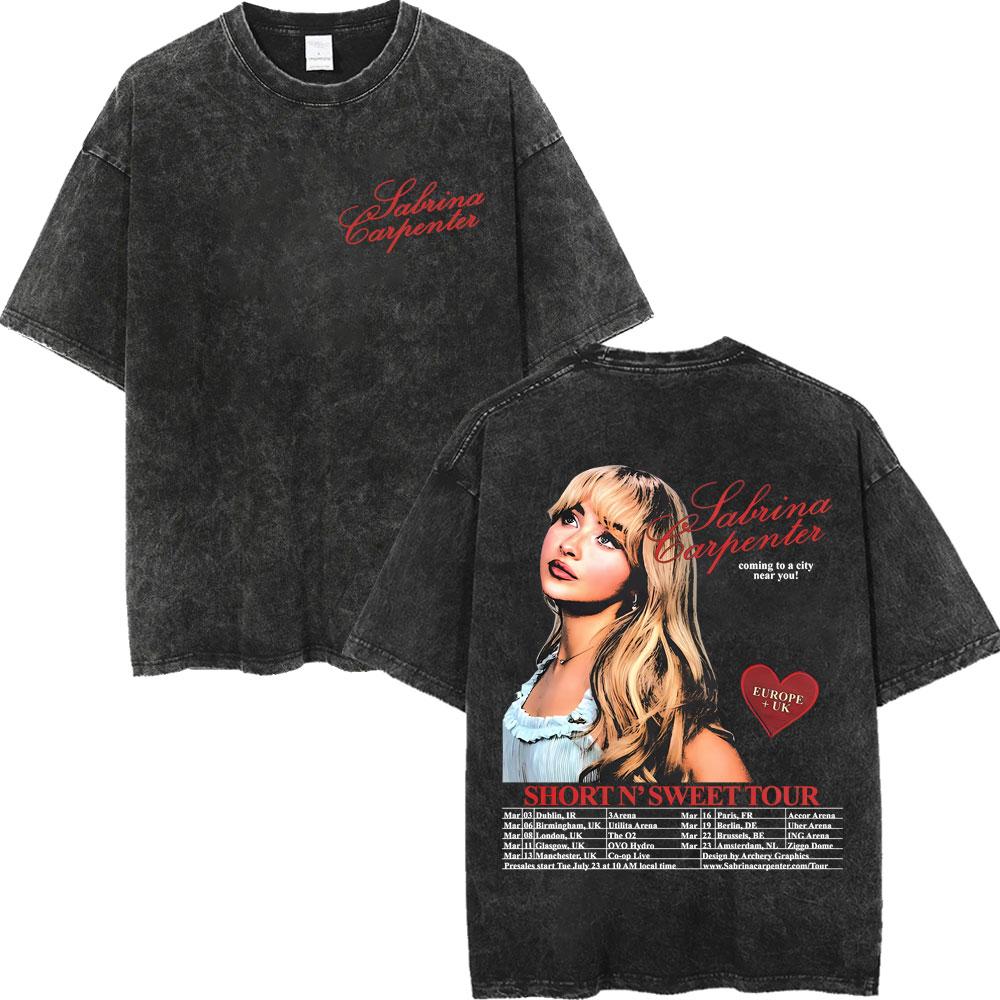 Vintage Washed Sabrina Carpenter Merch T Shirts High Quality Fashion Short Sleeve Tshirt Unisex Women Casual Oversized Tshirts M
Vintage Washed Sabrina Carpenter Merch T Shirts High Quality Fashion Short Sleeve Tshirt Unisex Women Casual Oversized Tshirts M
