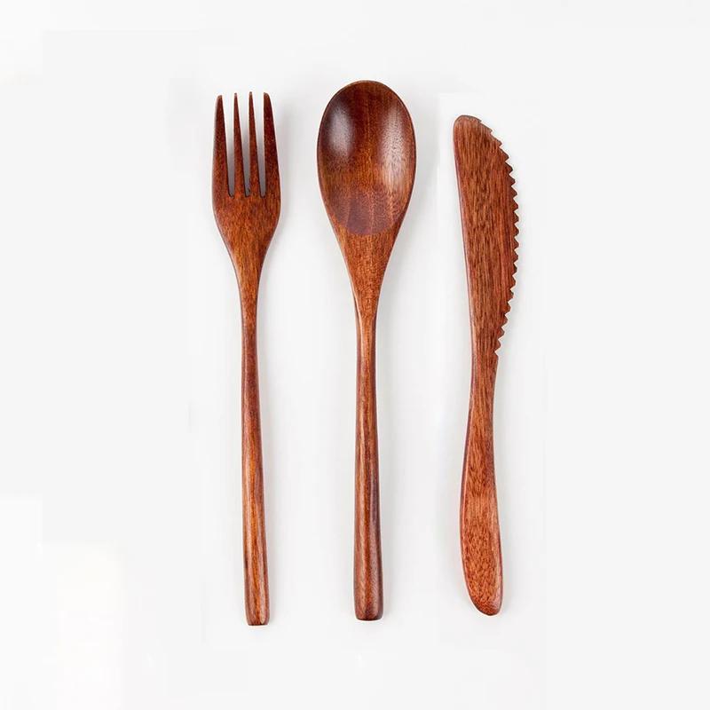 Wooden Cutlery Set Spoon Fork Cutter Reusable Wood Bamboo Flatware With Bag Portable Dinnerware Tableware Student Lunch Supplies
Wooden Cutlery Set Spoon Fork Cutter Reusable Wood Bamboo Flatware With Bag Portable Dinnerware Tableware Student Lunch Supplies