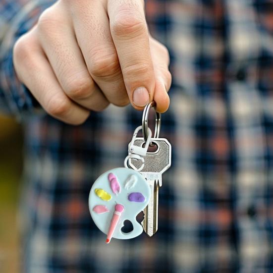 Keychain Pendant Artist Palette Brush Design Keychain Pendant with Metal Lobster Buckles фіолетовий
Keychain Pendant Artist Palette Brush Design Keychain Pendant with Metal Lobster Buckles фіолетовий