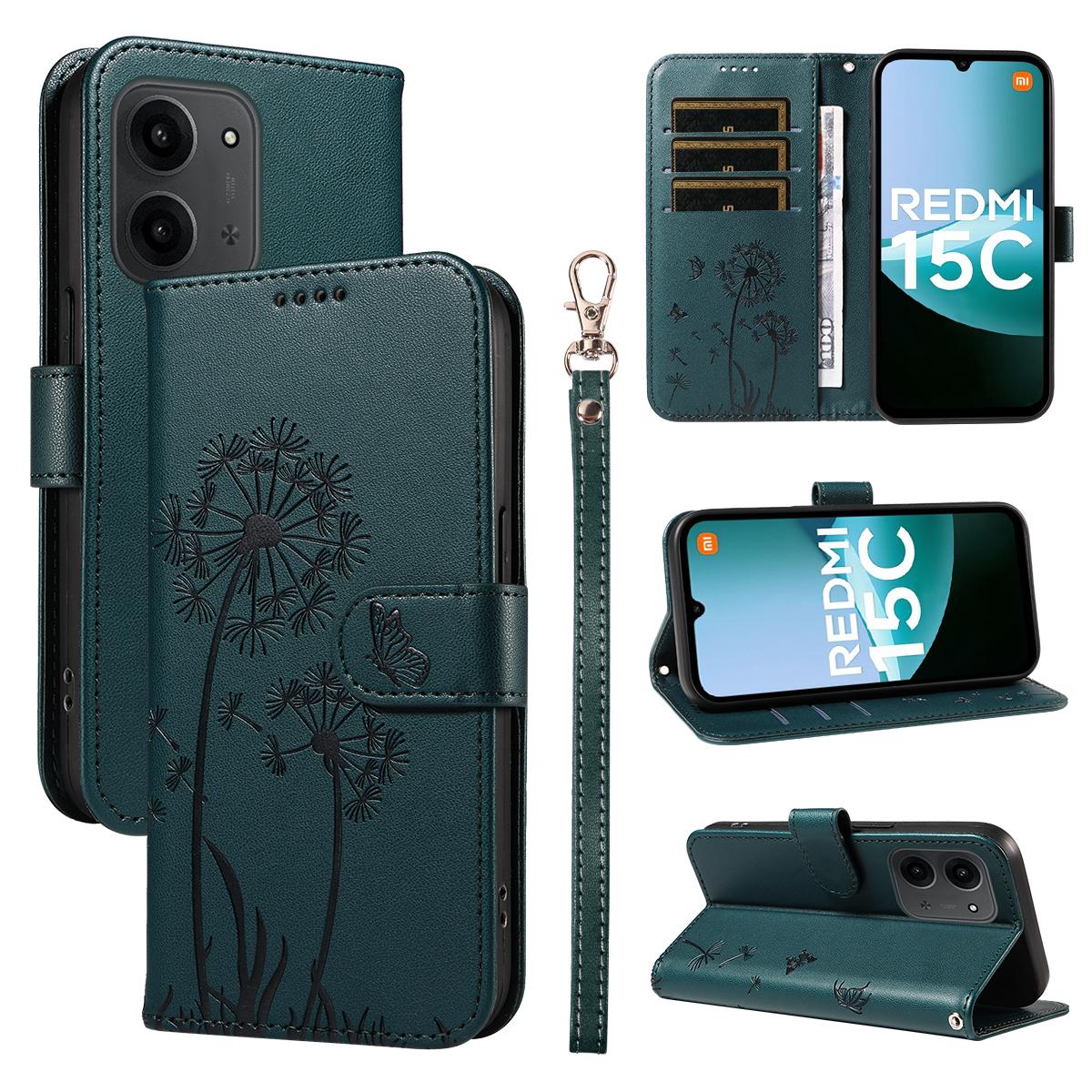 Для Xiaomi Redmi 15C 4G (171 мм) Кожаный чехол-кошелек с ремешком, тиснение «Одуванчик», подставка для телефона Blue
Для Xiaomi Redmi 15C 4G (171 мм) Кожаный чехол-кошелек с ремешком, тиснение «Одуванчик», подставка для телефона Blue