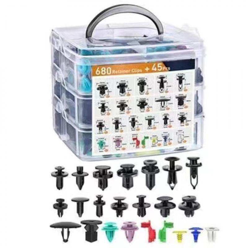 Набор пластиковых защелок для автомобиля
Набор пластиковых защелок для автомобиля