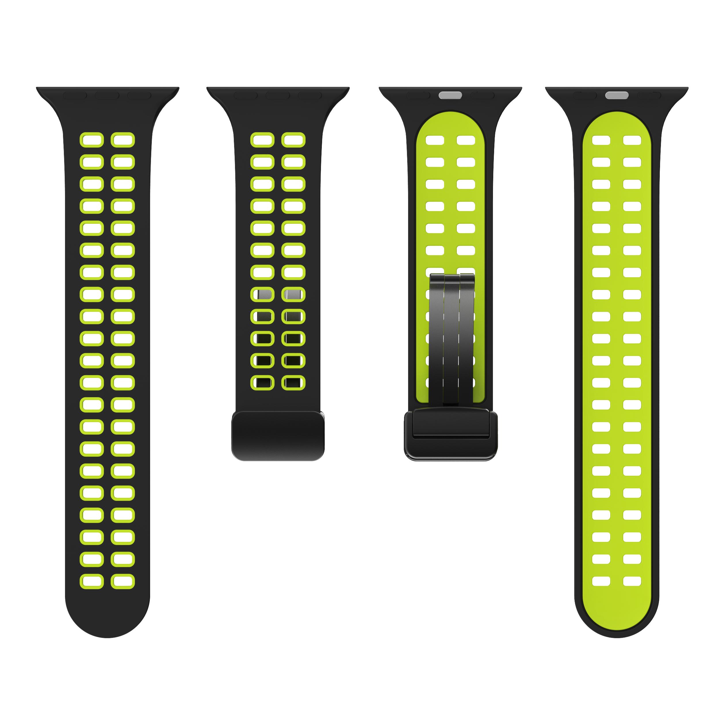 For Apple Watch Series 9/8/7 41mm/6/5/4/SE (2023)/SE (2022)/SE 40mm/3/2/1 38mm Magnetic Band Dual Color Silicone Watch Strap Black/Grey
For Apple Watch Series 9/8/7 41mm/6/5/4/SE (2023)/SE (2022)/SE 40mm/3/2/1 38mm Magnetic Band Dual Color Silicone Watch Strap Black/Grey