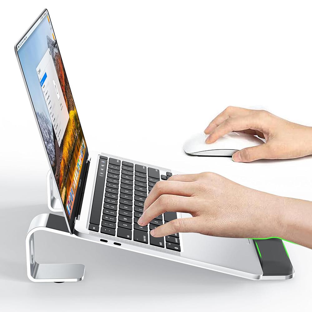 M8 Detachable Aluminum Alloy Laptop Riser Cooling Bracket with Silicone Wrist Support
M8 Detachable Aluminum Alloy Laptop Riser Cooling Bracket with Silicone Wrist Support