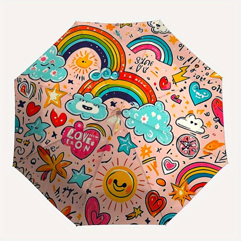 1pc Rainbow, Clouds Automatic Open/close, All-Season Portable Folding Umbrella for Friends, Travel, Everyday yy250812139
1pc Rainbow, Clouds Automatic Open/close, All-Season Portable Folding Umbrella for Friends, Travel, Everyday yy250812139