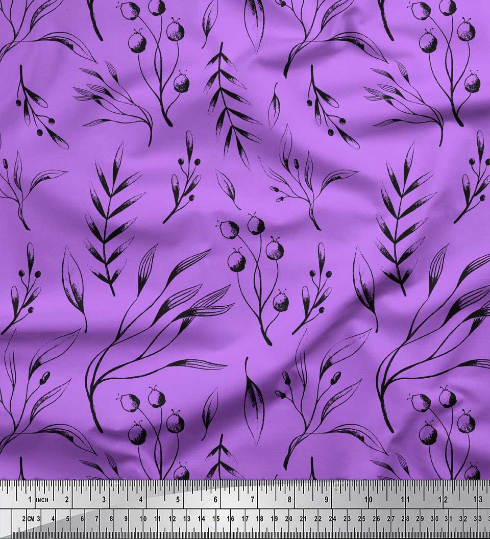 Тканина для рукоділля Soimoi Purple Poly Crepe Fabric Листя чорниці з принтом на метри 42 дюйма 42 Inch Wide - Poly Crepe фіолетовий
Тканина для рукоділля Soimoi Purple Poly Crepe Fabric Листя чорниці з принтом на метри 42 дюйма 42 Inch Wide - Poly Crepe фіолетовий