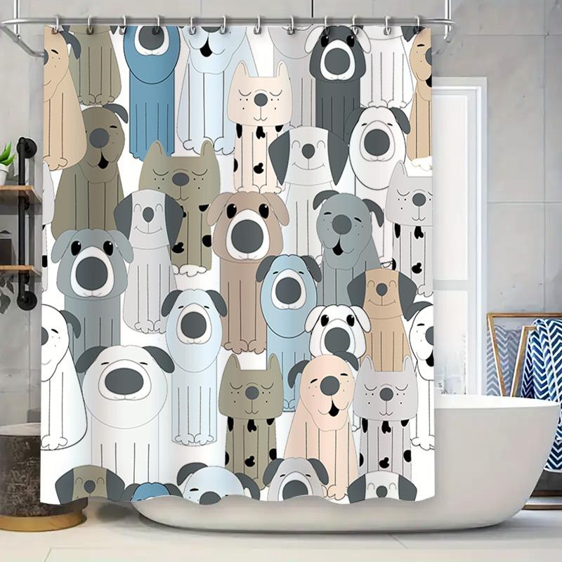 Adorable Dogs Shower Curtain Bathroom Decor For Pet Lovers Washable Fabric Printed With Cartoon Canines In Various Colors Sizes! W60H190(CM)-1 Pcs
Adorable Dogs Shower Curtain Bathroom Decor For Pet Lovers Washable Fabric Printed With Cartoon Canines In Various Colors Sizes! W60H190(CM)-1 Pcs