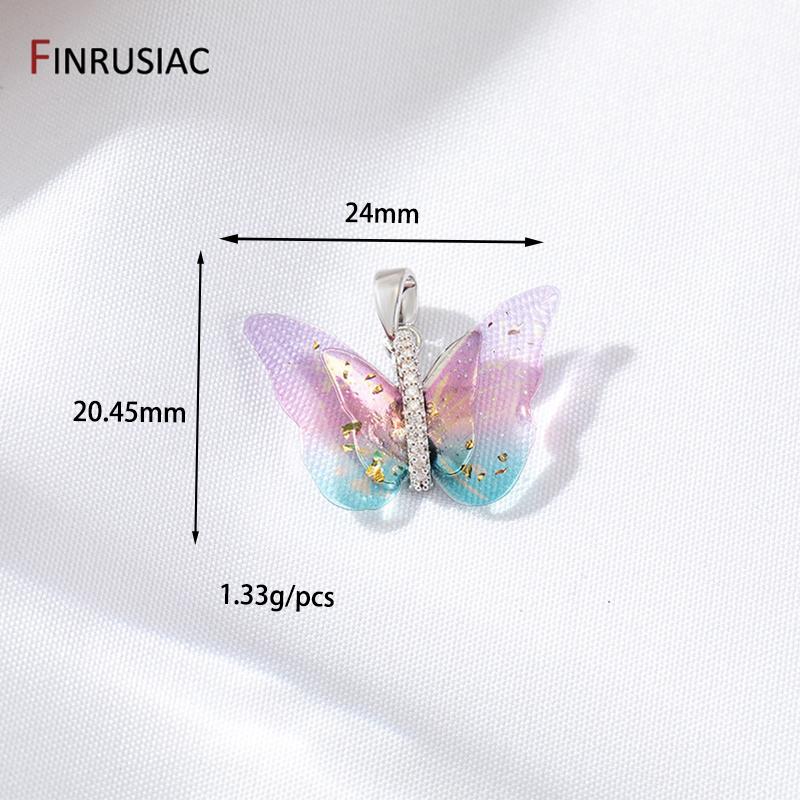DIY Jewelry Making Supplies 14K Gold Plated Brass Shell Zircon Colorful Butterfly Charm For Necklace Making Accessories 1 piece
DIY Jewelry Making Supplies 14K Gold Plated Brass Shell Zircon Colorful Butterfly Charm For Necklace Making Accessories 1 piece