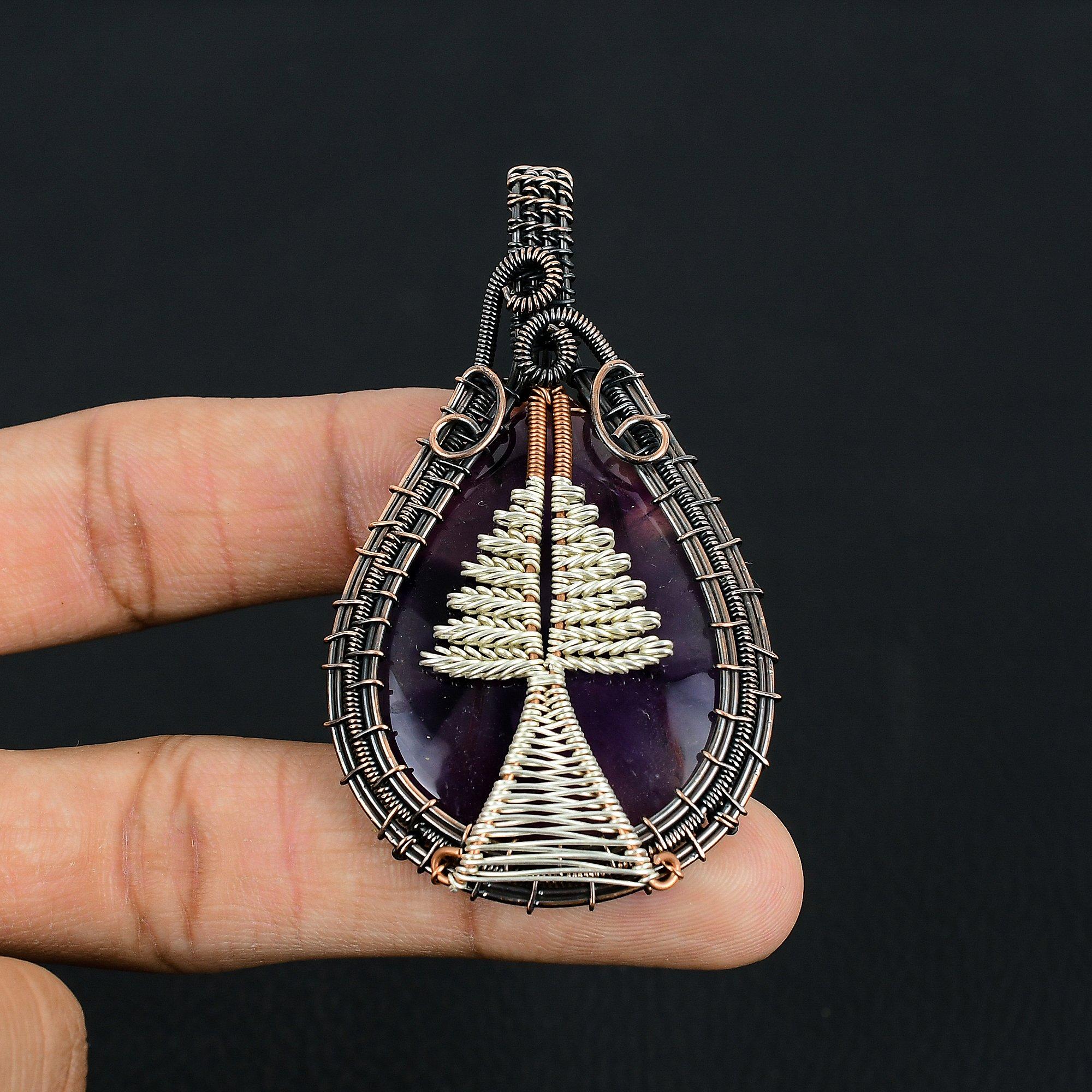 Аметистовый кулон, ювелирное изделие из драгоценного камня, кулон, обернутый медной проволокой 999 пробы, подарок для женщин, кулон ручной работы 2.55 Inches
Аметистовый кулон, ювелирное изделие из драгоценного камня, кулон, обернутый медной проволокой 999 пробы, подарок для женщин, кулон ручной работы 2.55 Inches