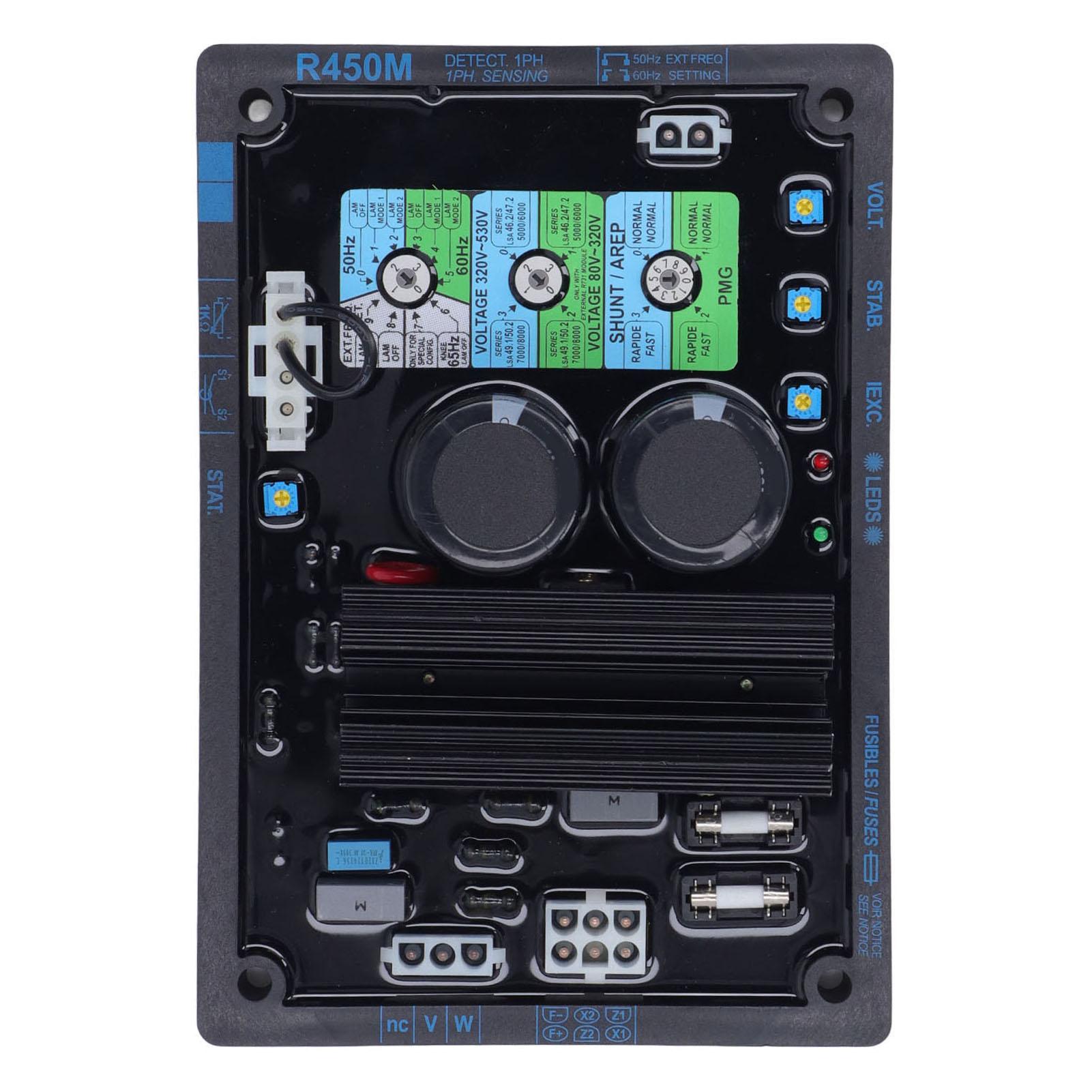 Automatic Voltage Regulator Diesel Generator AVR Parts Adjustable Protection 98480VAC R450M
Automatic Voltage Regulator Diesel Generator AVR Parts Adjustable Protection 98480VAC R450M