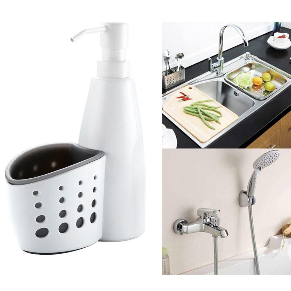 White Soap Bottle 400ml Soap Holder Large Capacity Sponge Storage Rack for Kitchen Sink білий
White Soap Bottle 400ml Soap Holder Large Capacity Sponge Storage Rack for Kitchen Sink білий