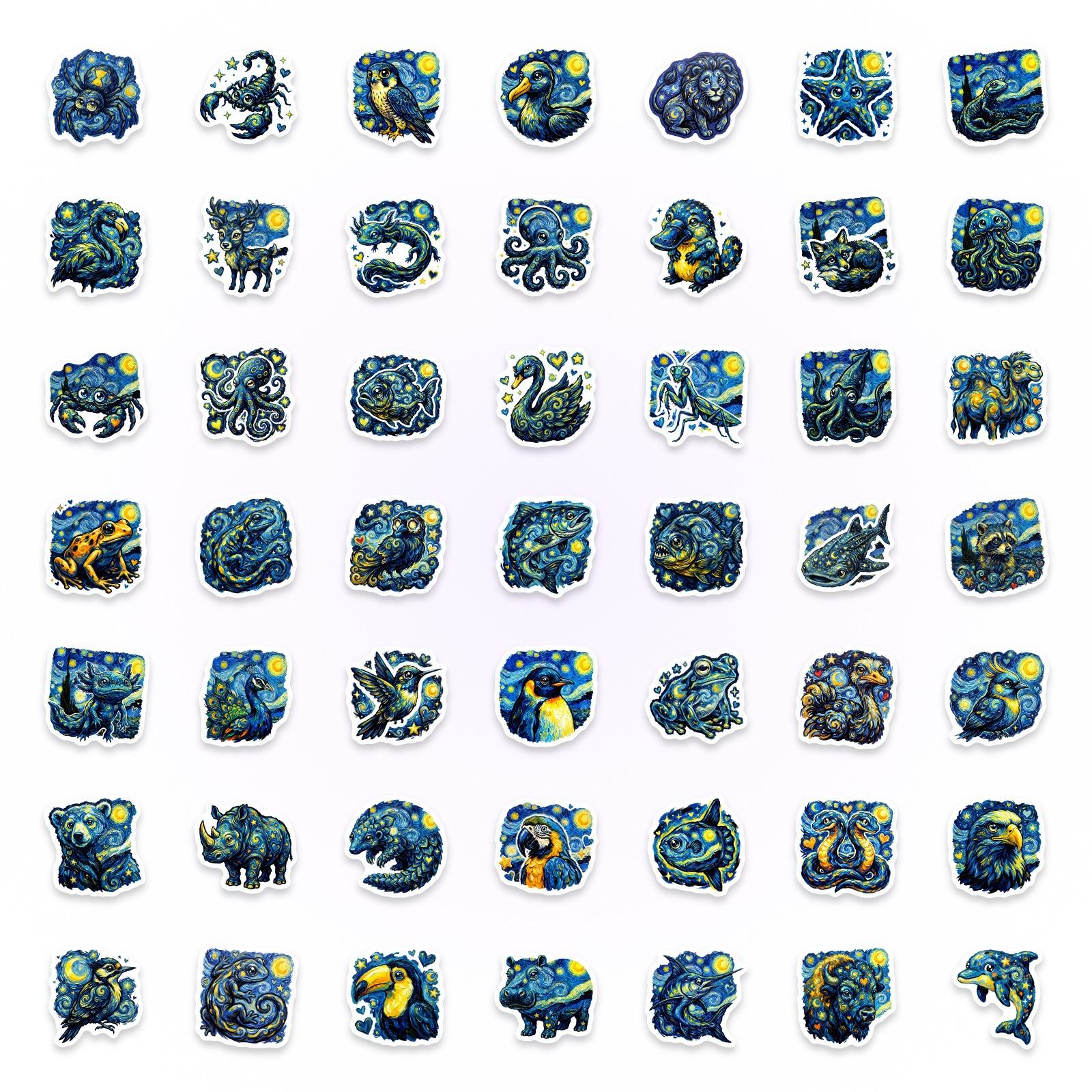 50 Van Gogh Starry Sky Animal Stickers Vintage Art Oil Painting Wind Favorite Van Gogh Star Mystery Personality Diy Stickers
50 Van Gogh Starry Sky Animal Stickers Vintage Art Oil Painting Wind Favorite Van Gogh Star Mystery Personality Diy Stickers