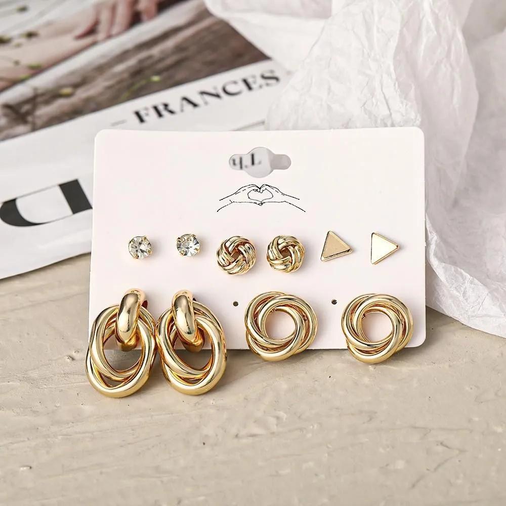 6 Pairs Earrings Set for Women Metal Stud Earrings Hoop Earrings Geometric Knot Design Lightweight Jewelry Accessories for Daily Wear One Size золотой
6 Pairs Earrings Set for Women Metal Stud Earrings Hoop Earrings Geometric Knot Design Lightweight Jewelry Accessories for Daily Wear One Size золотой