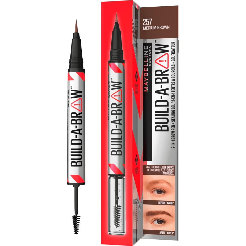 Maybelline Eyebrow Pencil Build-A-Brow 257 Medium Brown 1ea 
Maybelline Eyebrow Pencil Build-A-Brow 257 Medium Brown 1ea