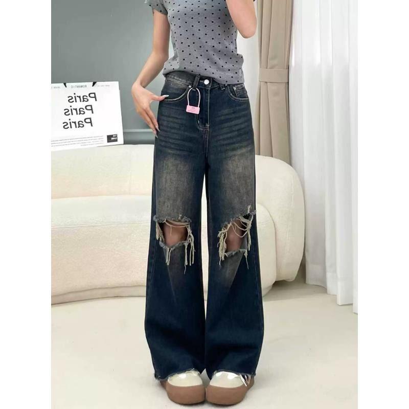 Джинсы скинни с завышенной талией, утягивающие, рваные, с широкими штанинами для женщин - Супертонкие, летние брюки в пол 2XL синий
Джинсы скинни с завышенной талией, утягивающие, рваные, с широкими штанинами для женщин - Супертонкие, летние брюки в пол 2XL синий