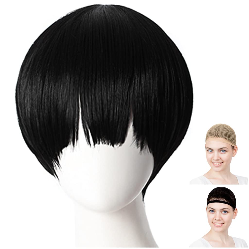 CaseEden Cosplay Wig, Short Mushroom, 30cm, Heat-Resistant, Black Hair, Includes 2 Wig Nets
CaseEden Cosplay Wig, Short Mushroom, 30cm, Heat-Resistant, Black Hair, Includes 2 Wig Nets