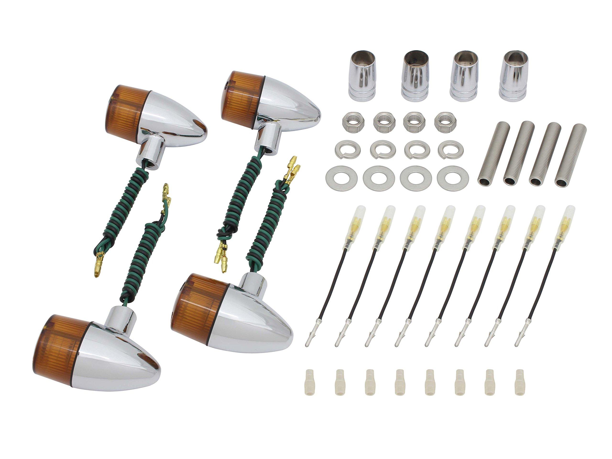 POSH FAITH Motorcycle Accessories Turn Signals Classic Bullet Type Turn Signals Kit W650 Estrella Chrome Lens Model-Specific (-03) (-06) Balius/II
POSH FAITH Motorcycle Accessories Turn Signals Classic Bullet Type Turn Signals Kit W650 Estrella Chrome Lens Model-Specific (-03) (-06) Balius/II