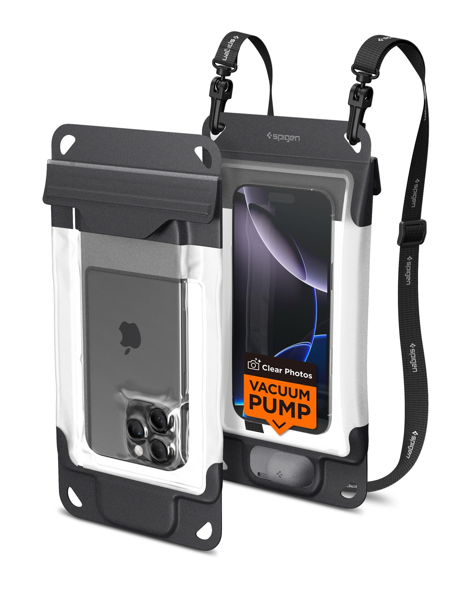 Spigen Waterproof Smartphone Case with Vacuum Pump Fits up to IP68 Highest Fully Waterproof Neck Face Recognition Compatible with ACS09306 A602 / 8.3
Spigen Waterproof Smartphone Case with Vacuum Pump Fits up to IP68 Highest Fully Waterproof Neck Face Recognition Compatible with ACS09306 A602 / 8.3