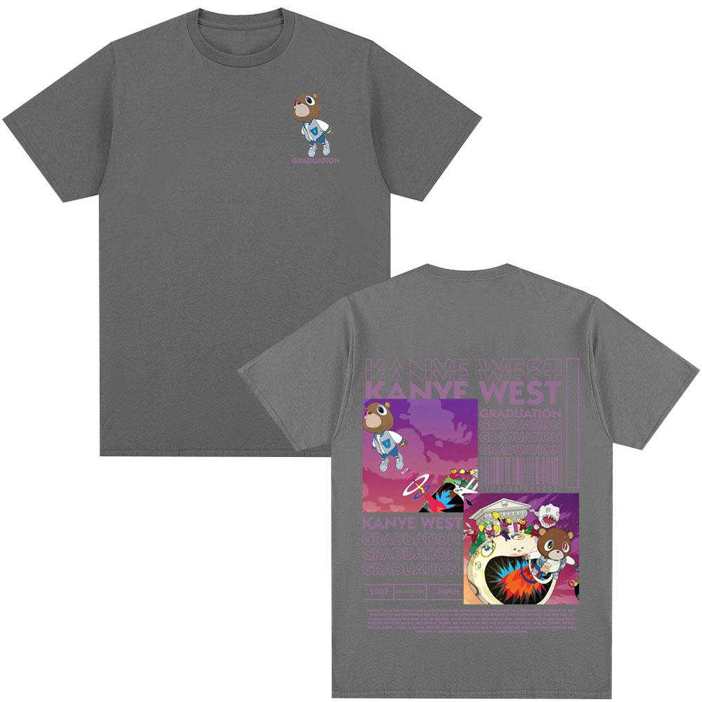 Футболка с принтом медведя рэпера Канье Уэста Graduation для мужчин и женщин, модная футболка в стиле хип-хоп большого размера, повседневные футболки из хлопка с коротким рукавом M темно-серого
Футболка с принтом медведя рэпера Канье Уэста Graduation для мужчин и женщин, модная футболка в стиле хип-хоп большого размера, повседневные футболки из хлопка с коротким рукавом M темно-серого