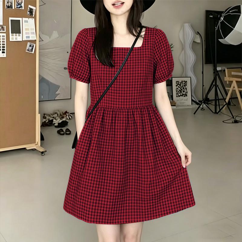 ZANZEA Women Casual Square Collar Summer Short Sleeve Grid Print Dress 5XL червоний
ZANZEA Women Casual Square Collar Summer Short Sleeve Grid Print Dress 5XL червоний