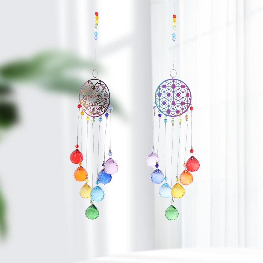 Unique Colorful Crystal Wind Chime Pendant DIY Crafts Hanging Sun Catchers Chandelier Handmade Rainbow Catcher Outdoor Decor
Unique Colorful Crystal Wind Chime Pendant DIY Crafts Hanging Sun Catchers Chandelier Handmade Rainbow Catcher Outdoor Decor