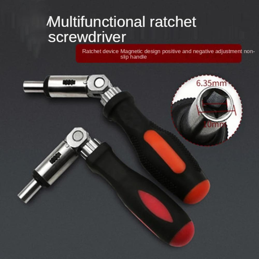 Mutilfunction Ratchet Screwdriver 180 Degree T-type Foldable Set 1/4 Hex Interface Lock Disassemble Screwdriver Maintenance Tool
Mutilfunction Ratchet Screwdriver 180 Degree T-type Foldable Set 1/4 Hex Interface Lock Disassemble Screwdriver Maintenance Tool