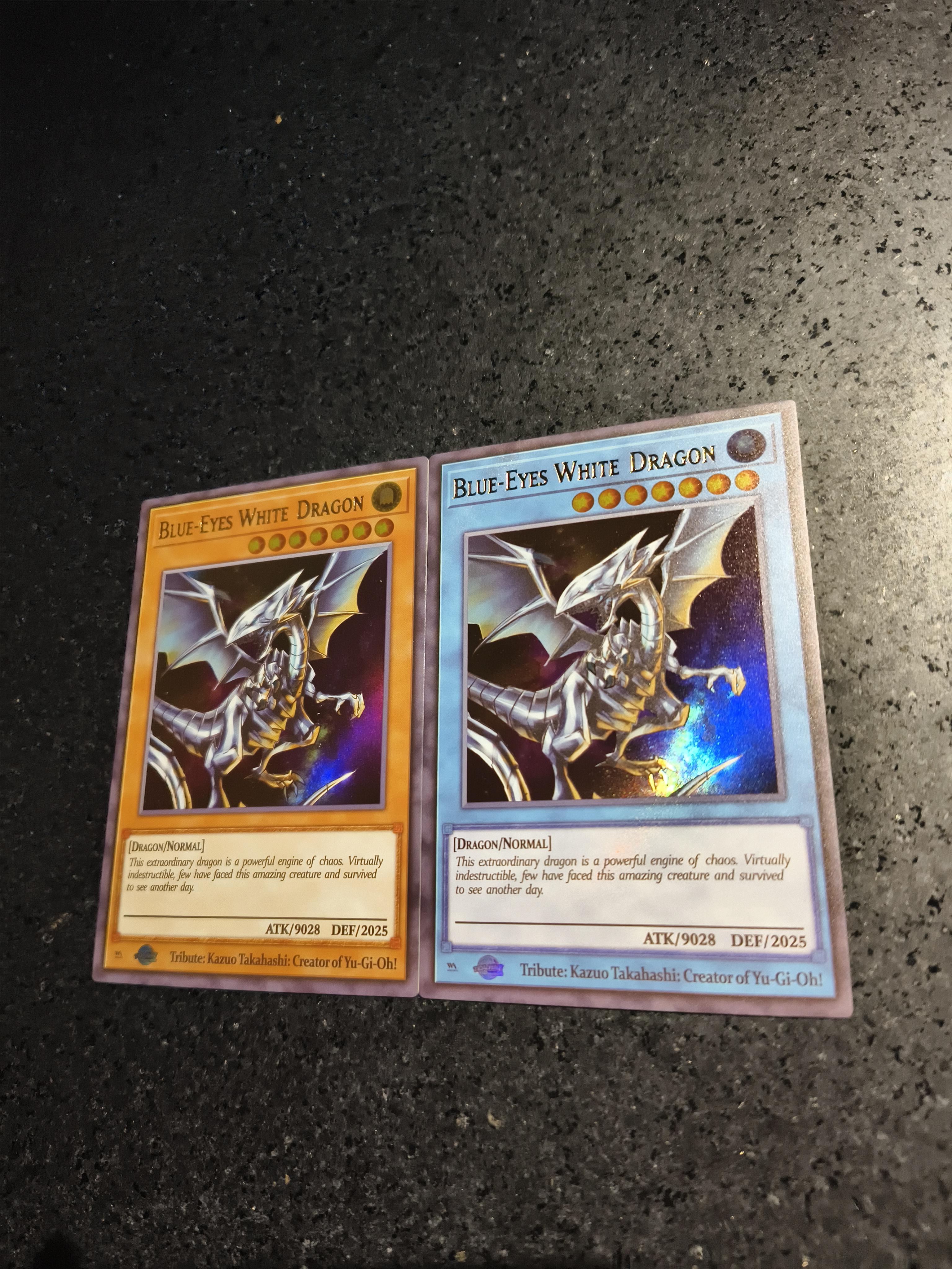 2pcs/set Yu-gi-oh Blue-Eyes White Dragon Self Control Collect Signature Trading Flash Card Anime Cartoon Christmas Gift Kid Friendly Entertaining Fun
2pcs/set Yu-gi-oh Blue-Eyes White Dragon Self Control Collect Signature Trading Flash Card Anime Cartoon Christmas Gift Kid Friendly Entertaining Fun