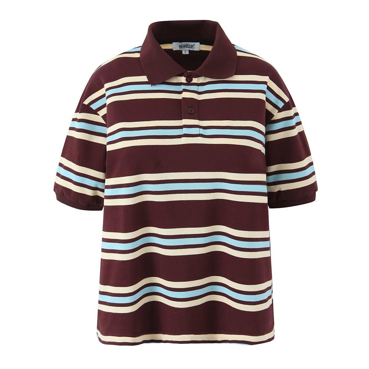 DAFIFY Женские модные повседневные летние весенние полосатые рубашки с короткими рукавами и воротником-поло с принтом, блузки и рубашки S
DAFIFY Женские модные повседневные летние весенние полосатые рубашки с короткими рукавами и воротником-поло с принтом, блузки и рубашки S