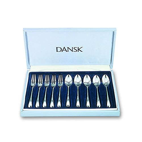 Dansk TORUN Tea Time 10-Piece Set, 5 Coffee Spoons and 5 Small Forks, Stainless Steel, Scandinavian Design, Made in Japan, 587660
Dansk TORUN Tea Time 10-Piece Set, 5 Coffee Spoons and 5 Small Forks, Stainless Steel, Scandinavian Design, Made in Japan, 587660