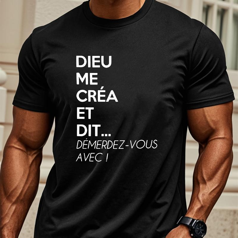 French Text Print T-Shirt,Lightweight T-Shirt Breathable Cool, Comfortable Wear M чорний
French Text Print T-Shirt,Lightweight T-Shirt Breathable Cool, Comfortable Wear M чорний