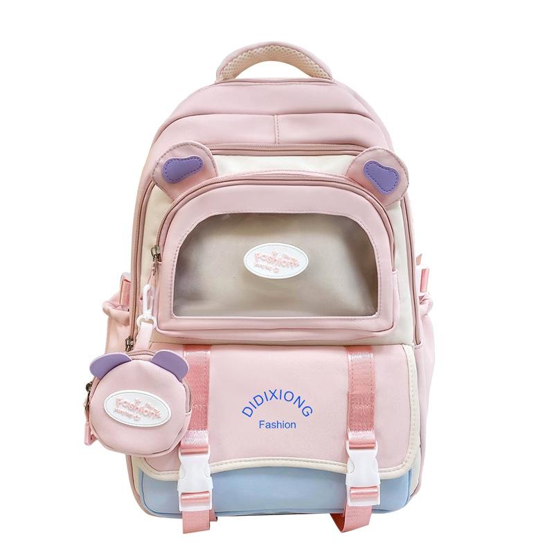 New burden-reducing schoolbag female ins wind Korean cute junior high school students large capacity, high value backpack розовый
New burden-reducing schoolbag female ins wind Korean cute junior high school students large capacity, high value backpack розовый