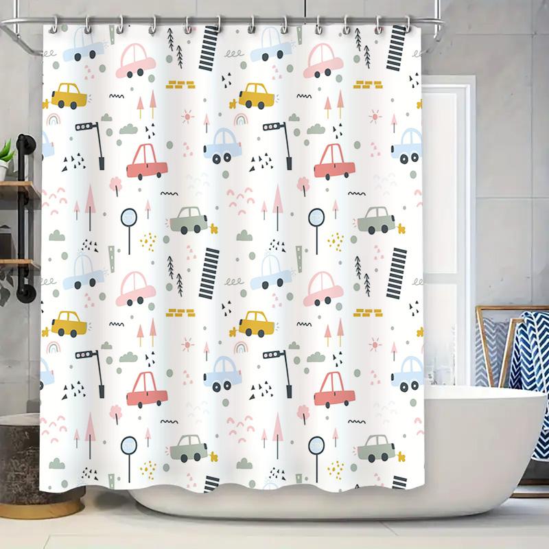 Vintage Style Cartoon Car Print Shower Curtain Cute Bathroom Decor for Girls Kids Bedroom or Nursery White Pink Blue Green Grey 90x180cm
Vintage Style Cartoon Car Print Shower Curtain Cute Bathroom Decor for Girls Kids Bedroom or Nursery White Pink Blue Green Grey 90x180cm