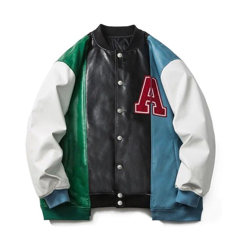 2023 Spliced Embroidered PU Leather Jacket Mens Round Neck Single Breasted Letter Printed Loose Parka Couple Street Hip Hop Coat
2023 Spliced Embroidered PU Leather Jacket Mens Round Neck Single Breasted Letter Printed Loose Parka Couple Street Hip Hop Coat