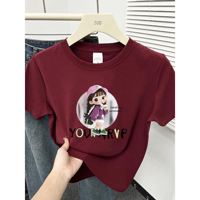 Women s Burgundy Cartoon Print Round Neck T-Shirt - Age-Reducing, Petite, Short-Sleeve, Summer Edition S абрикосовый/кремовый
Women s Burgundy Cartoon Print Round Neck T-Shirt - Age-Reducing, Petite, Short-Sleeve, Summer Edition S абрикосовый/кремовый