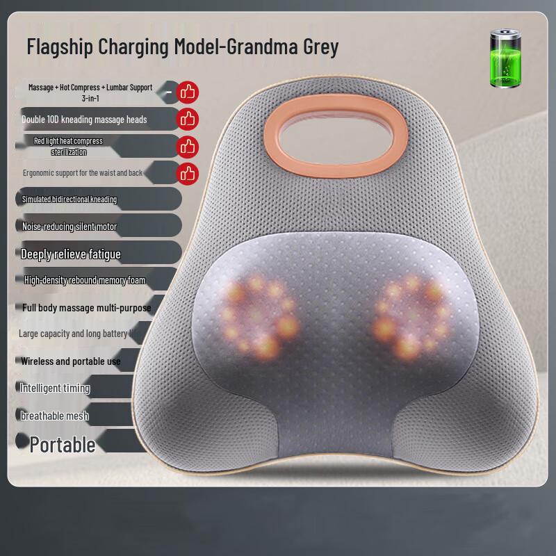 Kangzuo Multifunction Kneading Back & Neck Massage Cushion L400mm x W140mm x H360mm
Kangzuo Multifunction Kneading Back & Neck Massage Cushion L400mm x W140mm x H360mm