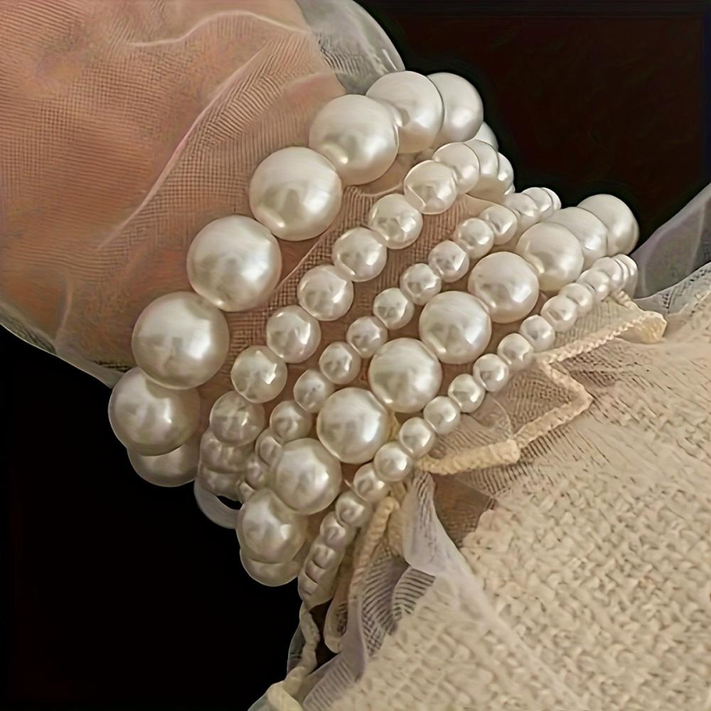 5-Pack Multi-layered Pearl Mesh Cuff Decorations, Elegant Style, Suitable for Wedding Gowns / Banquet Wear / Retro Look
5-Pack Multi-layered Pearl Mesh Cuff Decorations, Elegant Style, Suitable for Wedding Gowns / Banquet Wear / Retro Look