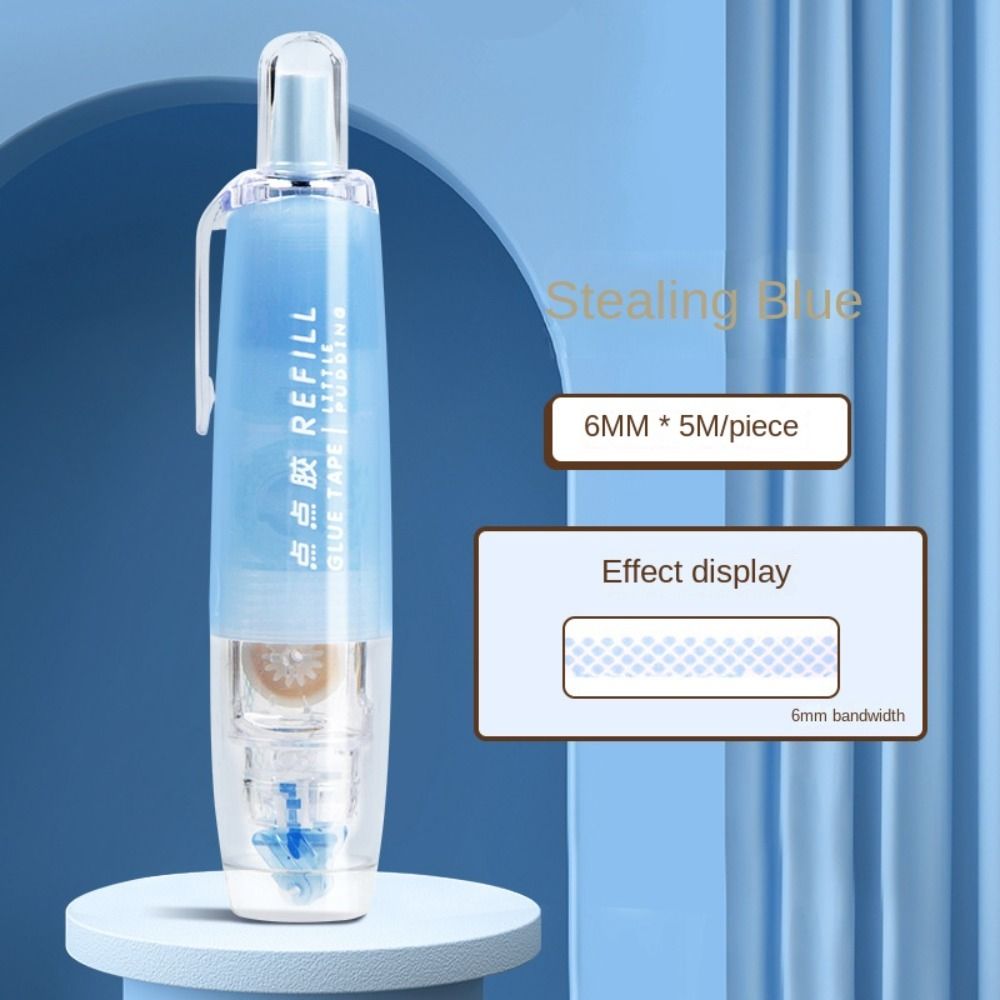 Стираемая ручка-дозатор для нанесения клея с ремешком для коррекции, двухсторонняя ручка-дозатор для школы и офиса style2 blue