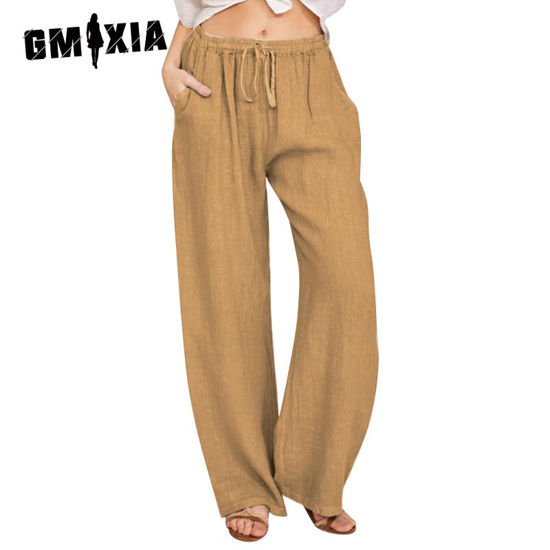 GMXIA Large Size Women s Elastic Waist Long Linen Casual Loose Wide Leg Trousers XXXL сірий
GMXIA Large Size Women s Elastic Waist Long Linen Casual Loose Wide Leg Trousers XXXL сірий