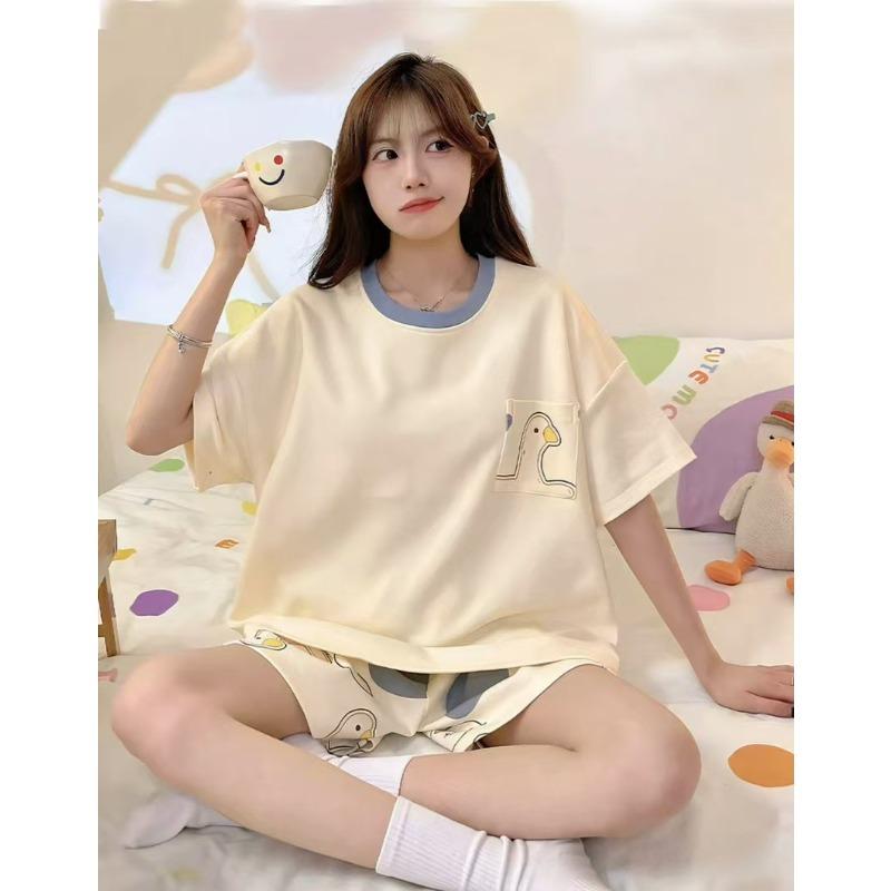 Ежегодная пижама, женский комплект из двух предметов из искусственного хлопка с короткими рукавами, летняя женская домашняя одежда цвета клубники, которую можно носить на улице 5XL
Ежегодная пижама, женский комплект из двух предметов из искусственного хлопка с короткими рукавами, летняя женская домашняя одежда цвета клубники, которую можно носить на улице 5XL