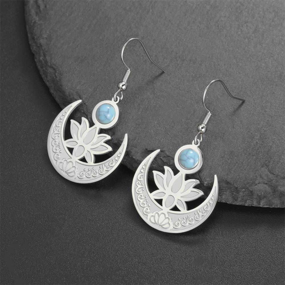 My Shape Flower Lotus Moon Earrings for Women Stainless Steel Dangle Earrings Flower Drop Earring Jewelry Chakra Healing Amulet
My Shape Flower Lotus Moon Earrings for Women Stainless Steel Dangle Earrings Flower Drop Earring Jewelry Chakra Healing Amulet