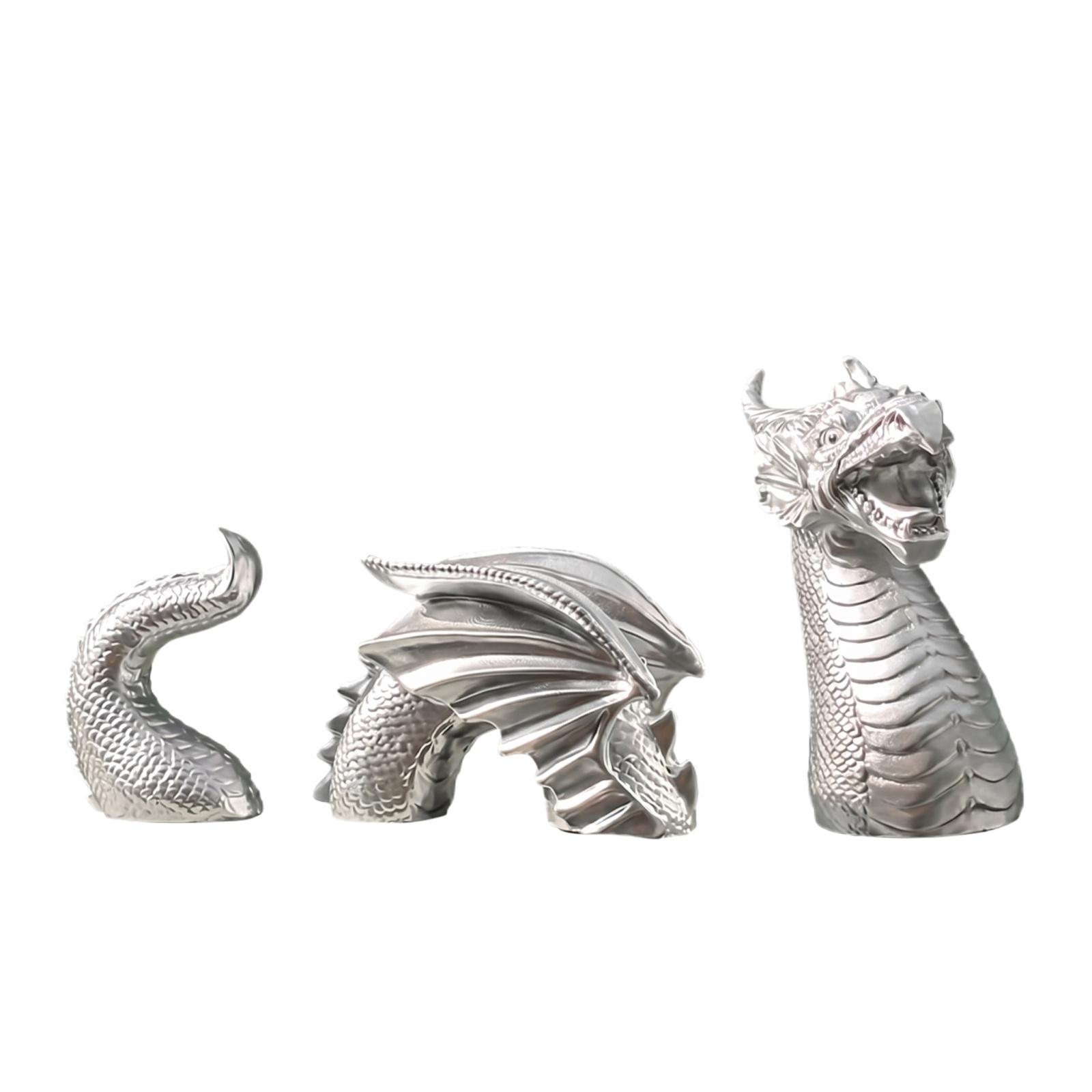 Creative Three Piece Dragon Statue Set for Home Decor Resin Dragon Sculpture Ornament for Living Room Office Garden Shelf Display one size білий
Creative Three Piece Dragon Statue Set for Home Decor Resin Dragon Sculpture Ornament for Living Room Office Garden Shelf Display one size білий