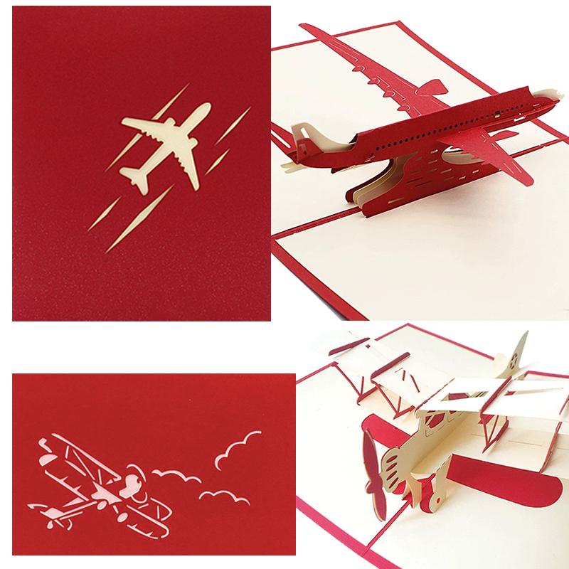 2PCS Red 3D Airplane Shape Carving Greeting Card Civil Aviation Retro Style Christmas Birthday Decorations Party Gift Cards ZYF
2PCS Red 3D Airplane Shape Carving Greeting Card Civil Aviation Retro Style Christmas Birthday Decorations Party Gift Cards ZYF