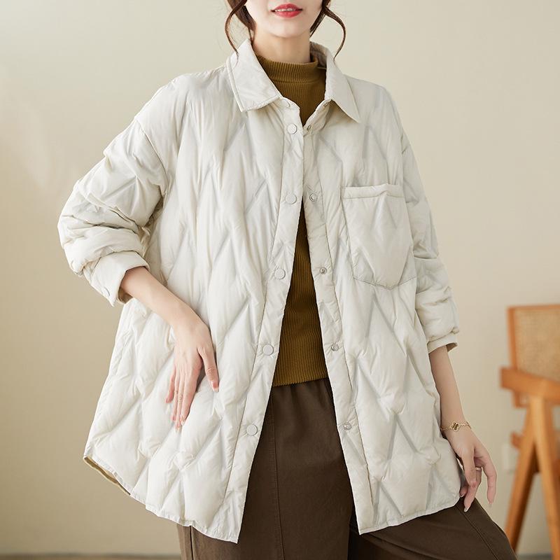 2025 Autumn/Winter Women s Slimming Down Jacket with Shirt Collar - Lightweight and Loose Fit XL грязно-белый
2025 Autumn/Winter Women s Slimming Down Jacket with Shirt Collar - Lightweight and Loose Fit XL грязно-белый