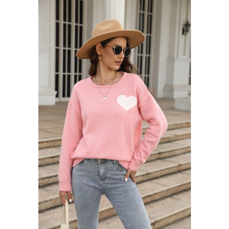 Женский свитер, свитер с сердечками, свитер-пуловер S розовый
Женский свитер, свитер с сердечками, свитер-пуловер S розовый